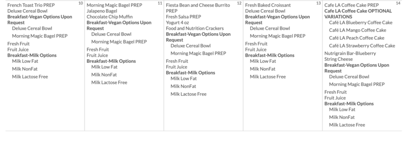 August Monthly Menu Featured Photo