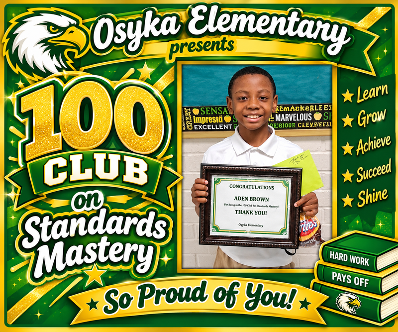 spsd oes 100 club winner oct 2026