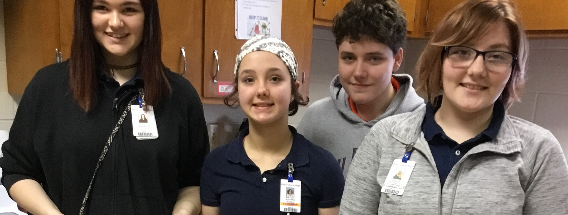 Mardi Gras King Cakes made by Beau Chene Nutrition & Foods students: Kaitlyn, Adriana, Ian and Brooke