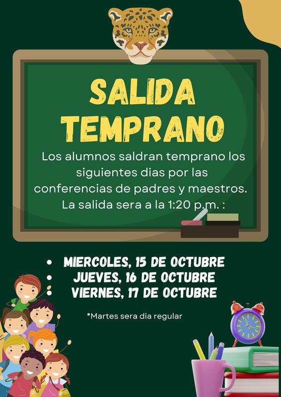 salida temprano y conferencias de padres y maestros