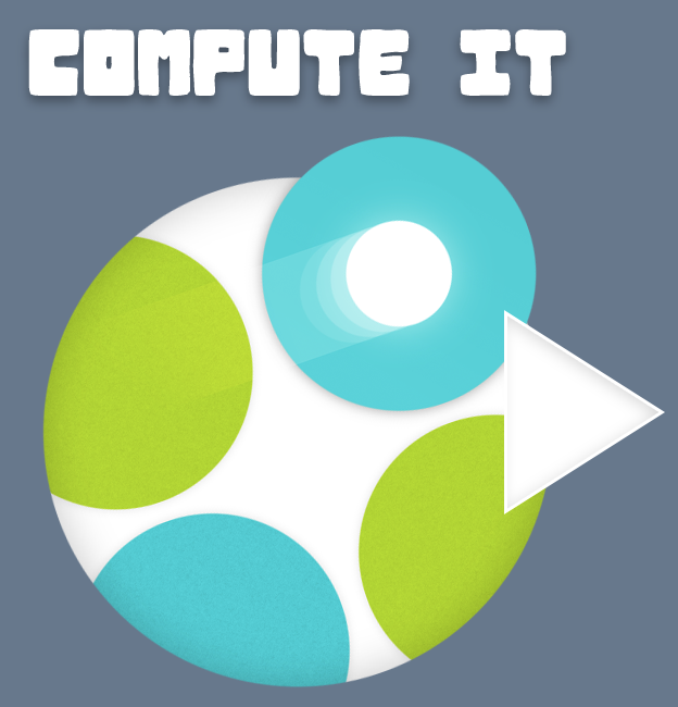 Circles in white green and teal
