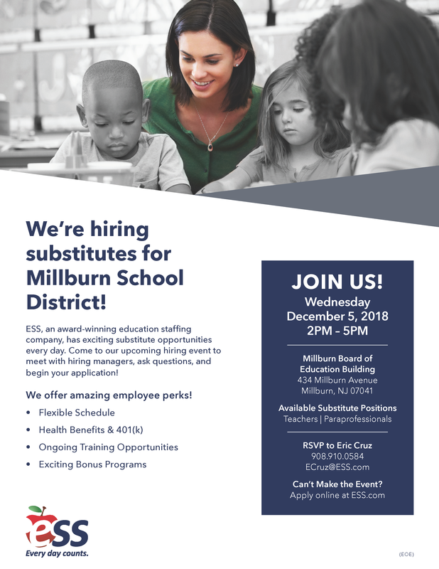 substitute hiring flier