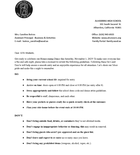 HoCo Do's and Don'ts