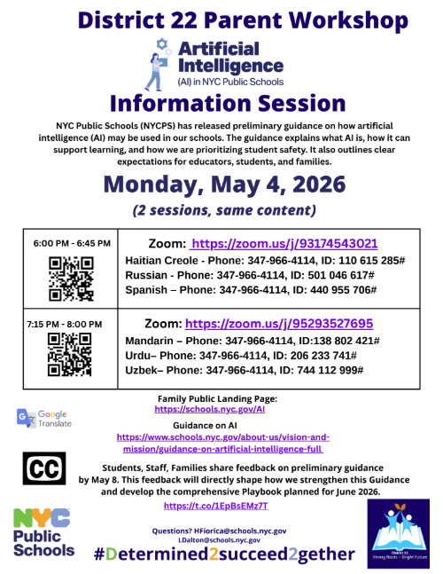 District 22 Parent Workshop