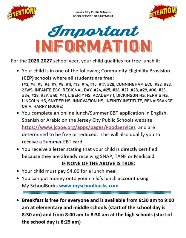 Important Meal Application Information