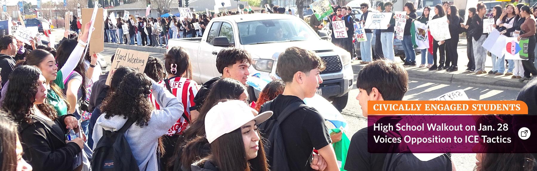 CIVICALLY ENGAGED STUDENTS: High School Walkout on Jan. 28 Voices Opposition to ICE Tactics