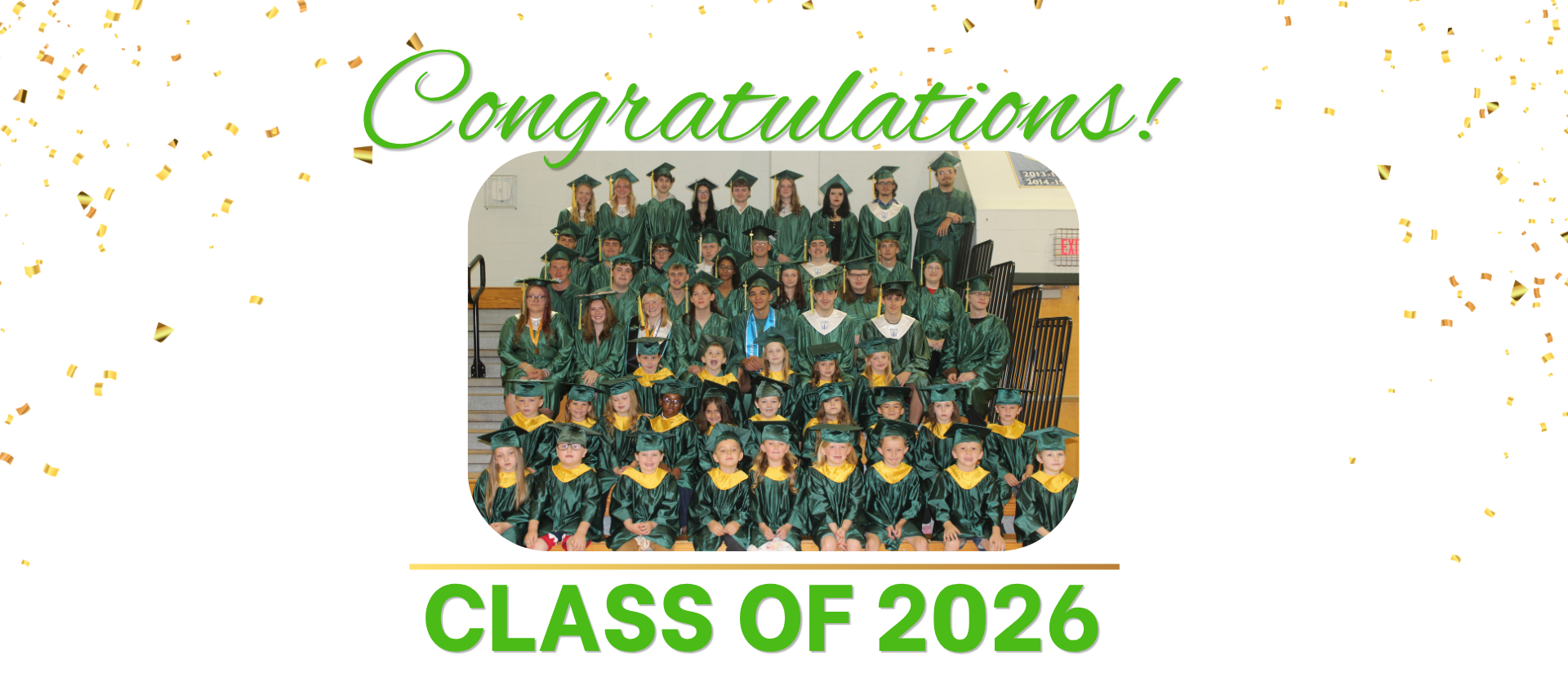 Congratulations to the North Warren Class of 2026!  Seniors and Kindergarten Class
