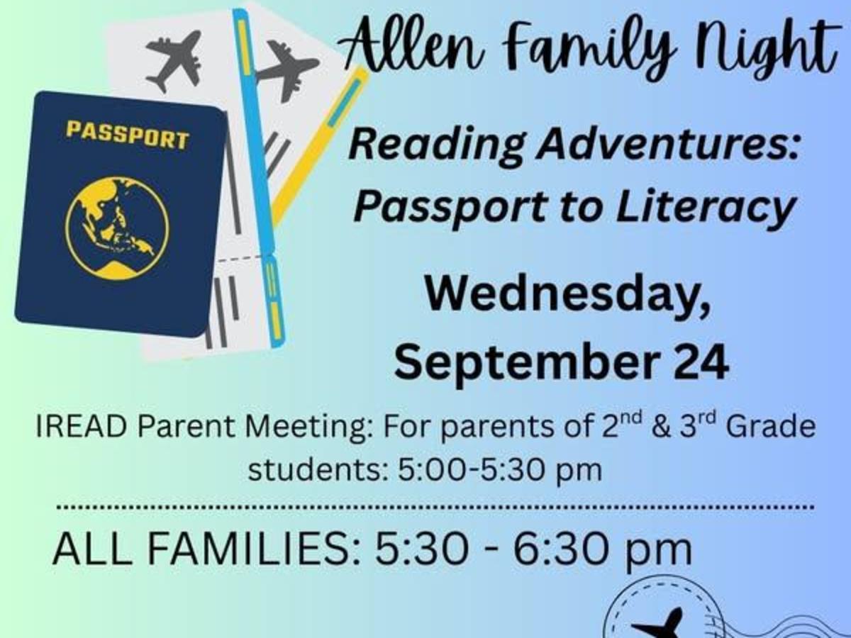 promo graphic - Allen Elementary Family Night - September 2025