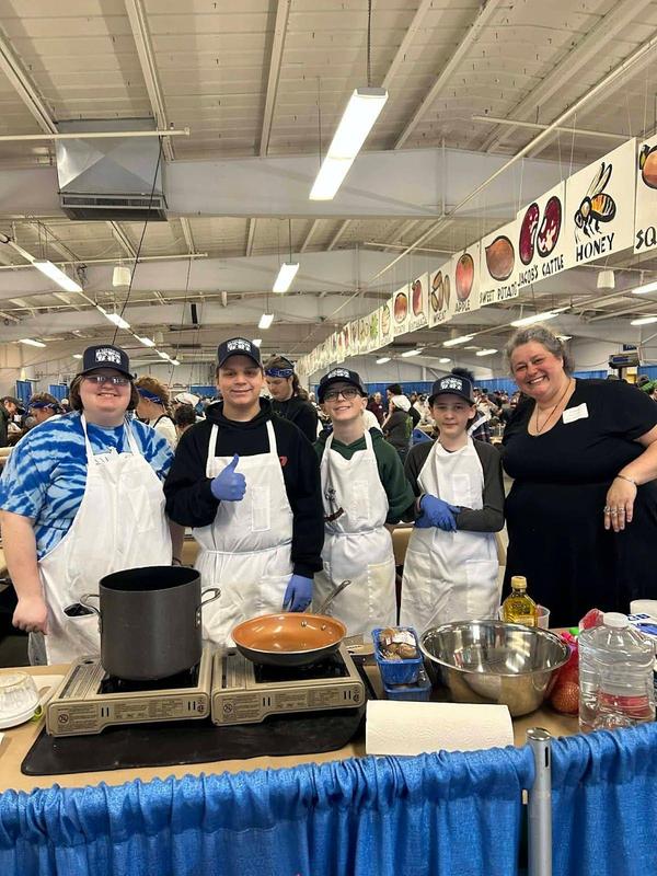 Nicole Draper and the MVU Junior Iron Chef Team