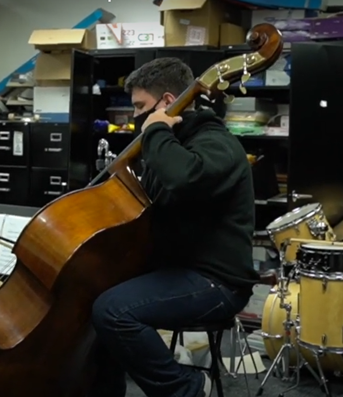 enhs student playing cello