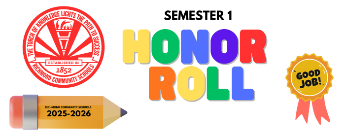 Honor Roll List - Semester 1