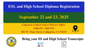 Adult Education registration Sept 21 & 22