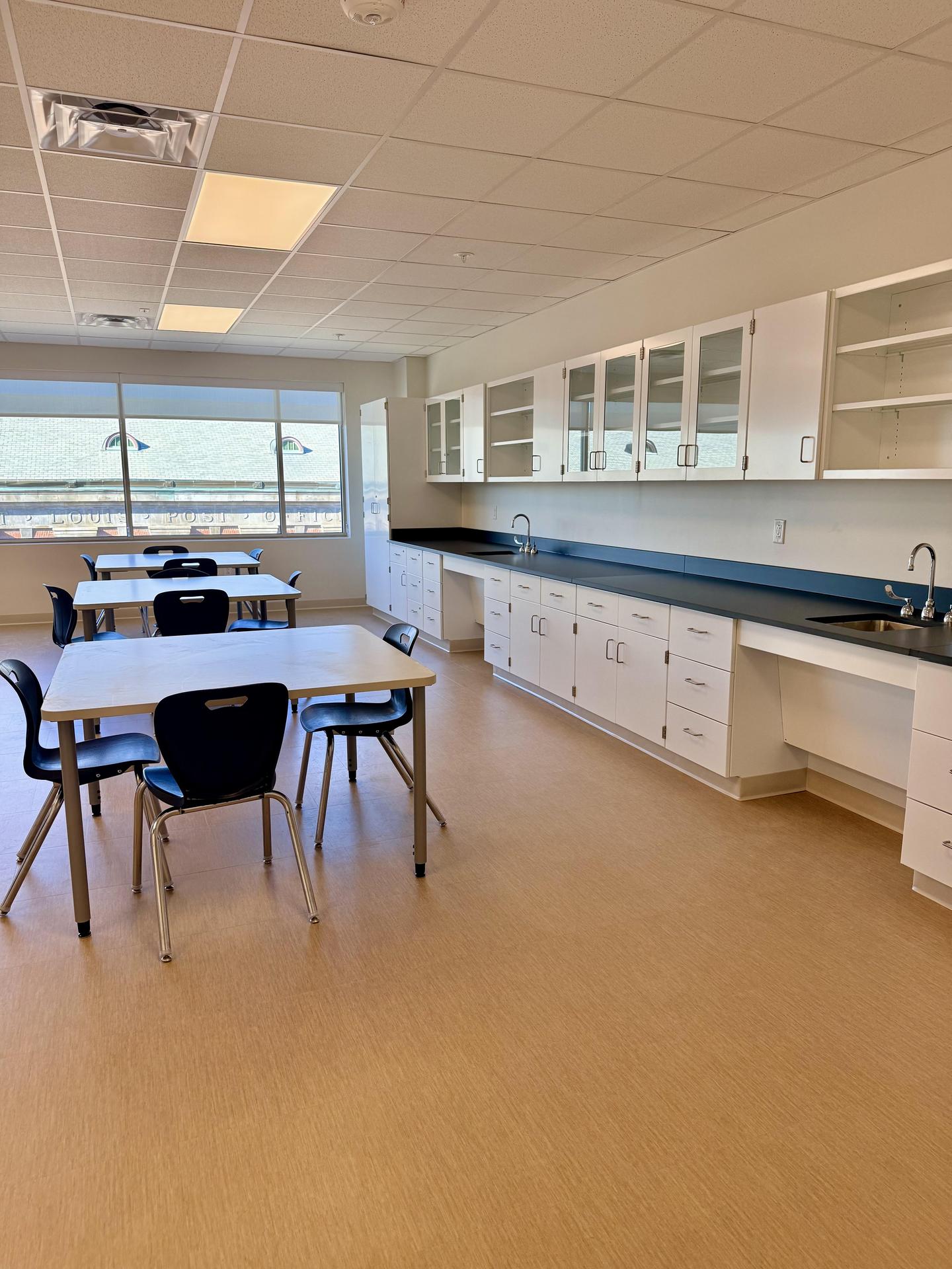 Middle School science classroom