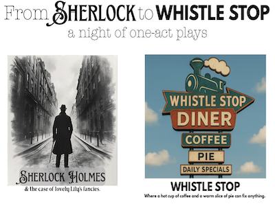 Playbills for From Sherlock to Whistle Stop, A Night of One-Act Plays