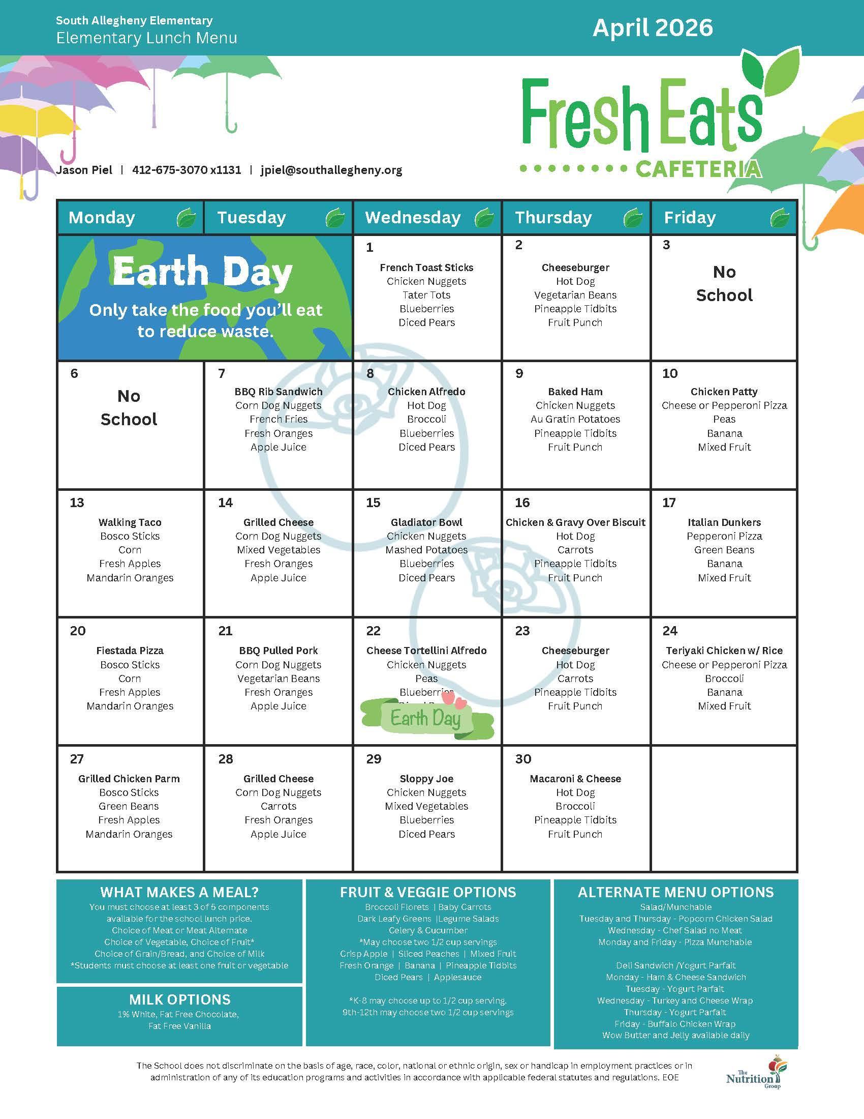 SAE Breakfast Lunch April 2026