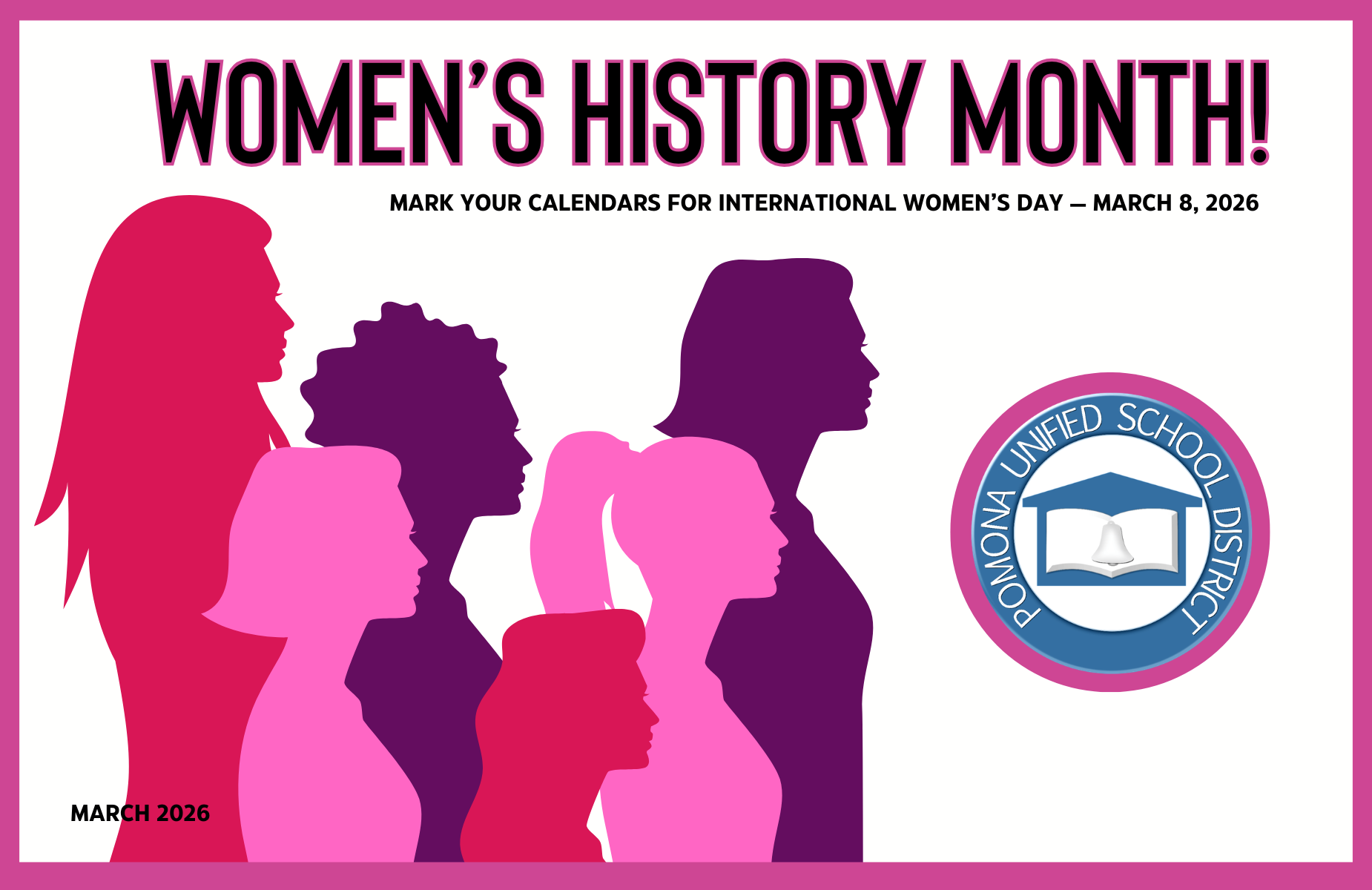 Women's History Month - shuffle banner for homepage