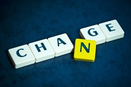 image of the word change