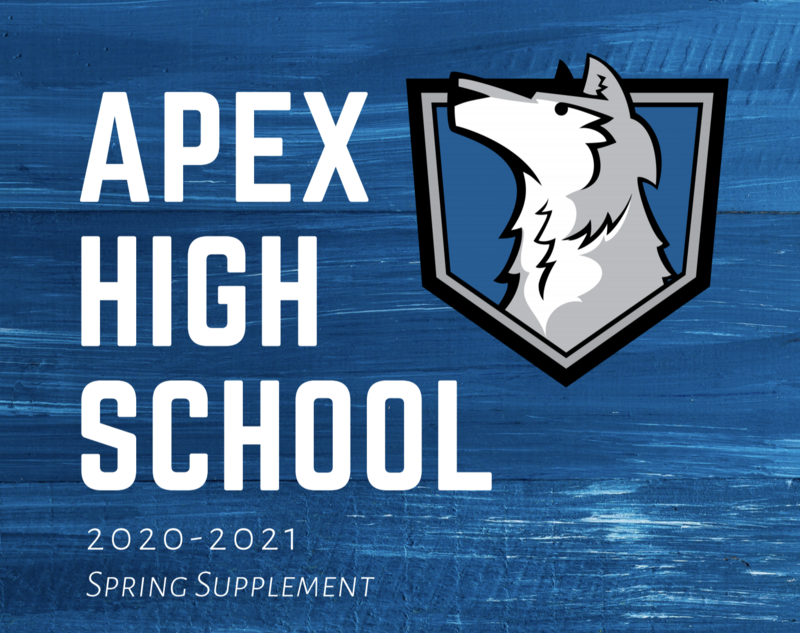 wolf mascot on blue background