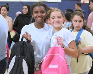 Amazon donates 600 backpacks packed with supplies