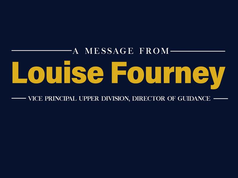 A Message from Louise Fourney