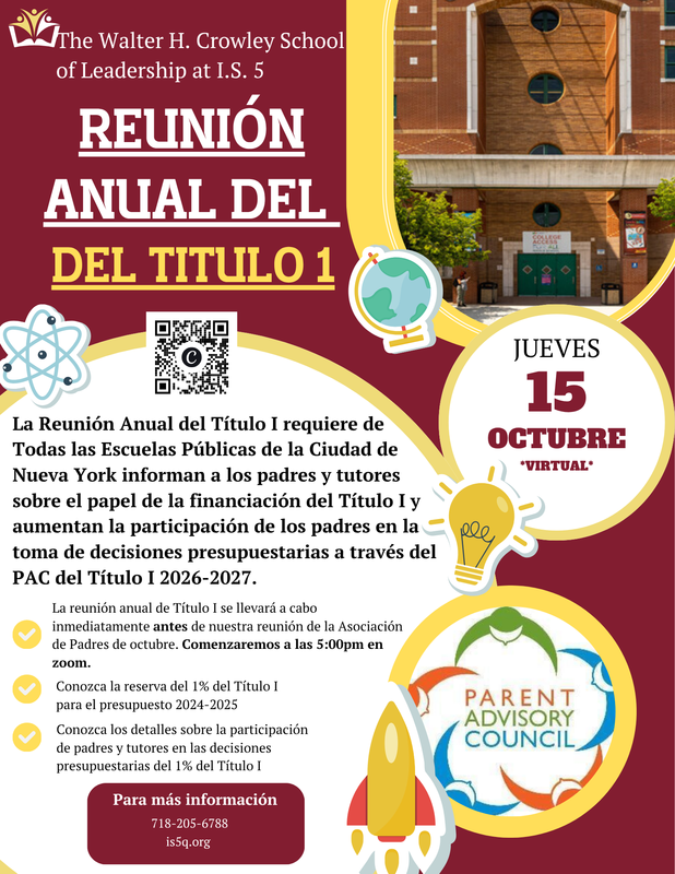 Title 1 & PA Meeting Spanish Flyer