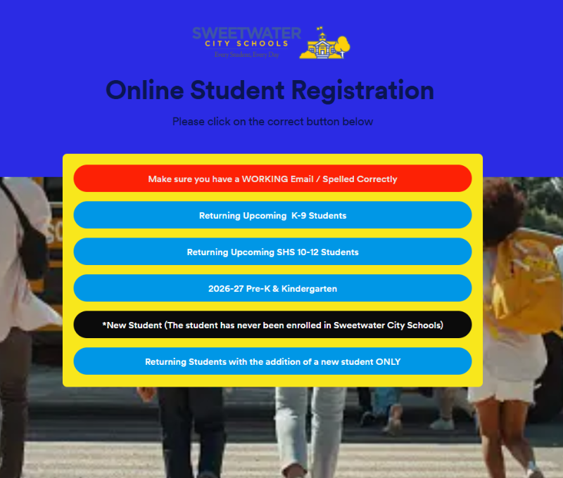 Online Student Registration Now Open