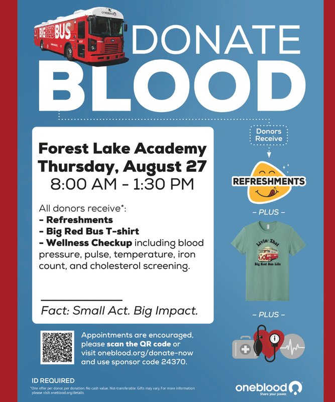 Donate Blood Aug 27 8:00-1:30