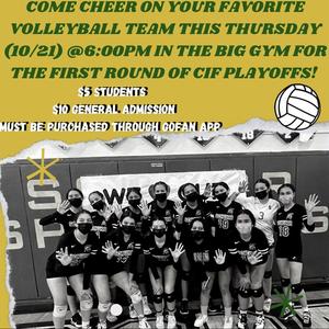 image of Volleyball team $5 students, $10 general admission