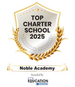 Award logo for Noble Academy for 2025 Top Charter School