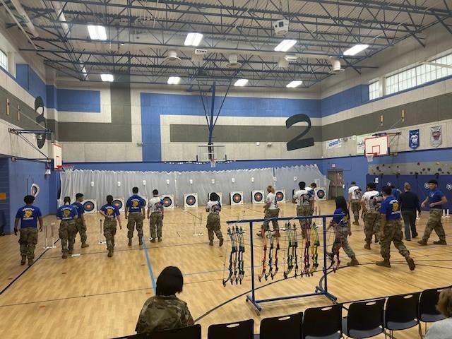 Temple HS JROTC students compete in Texas archery state qualifier event