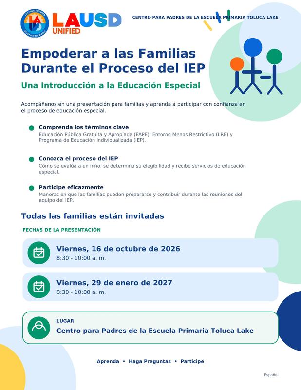 Special Education Workshop-Spanish