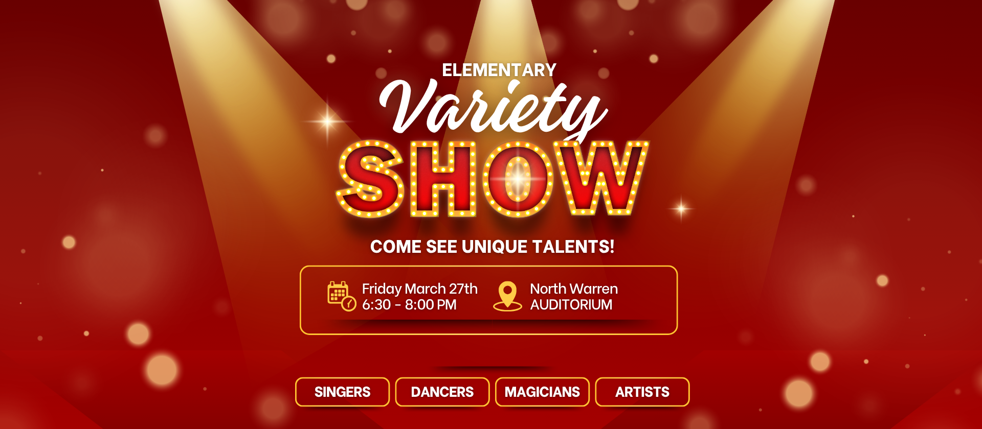 Variety Show at North Warren CSD March 27th 6:30 - 8:00