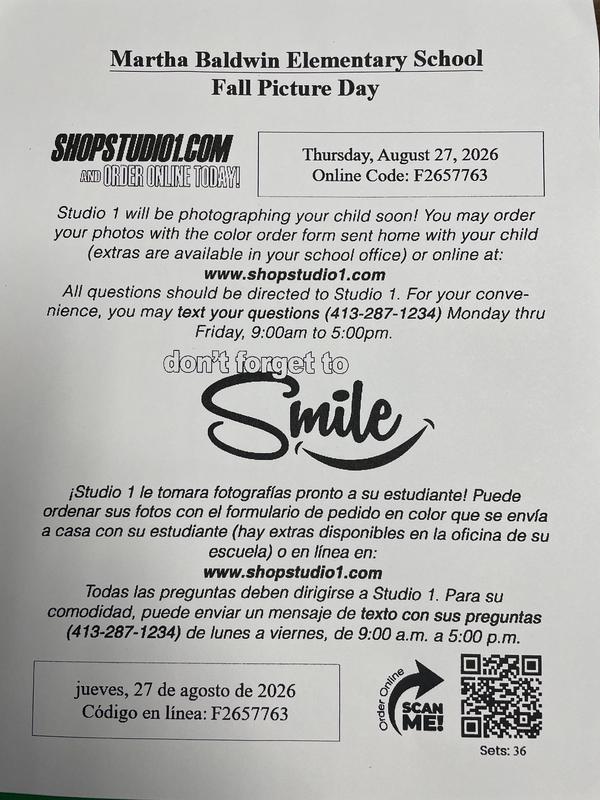 Fall Picture Day - Thursday, August 27, 2026 Featured Photo