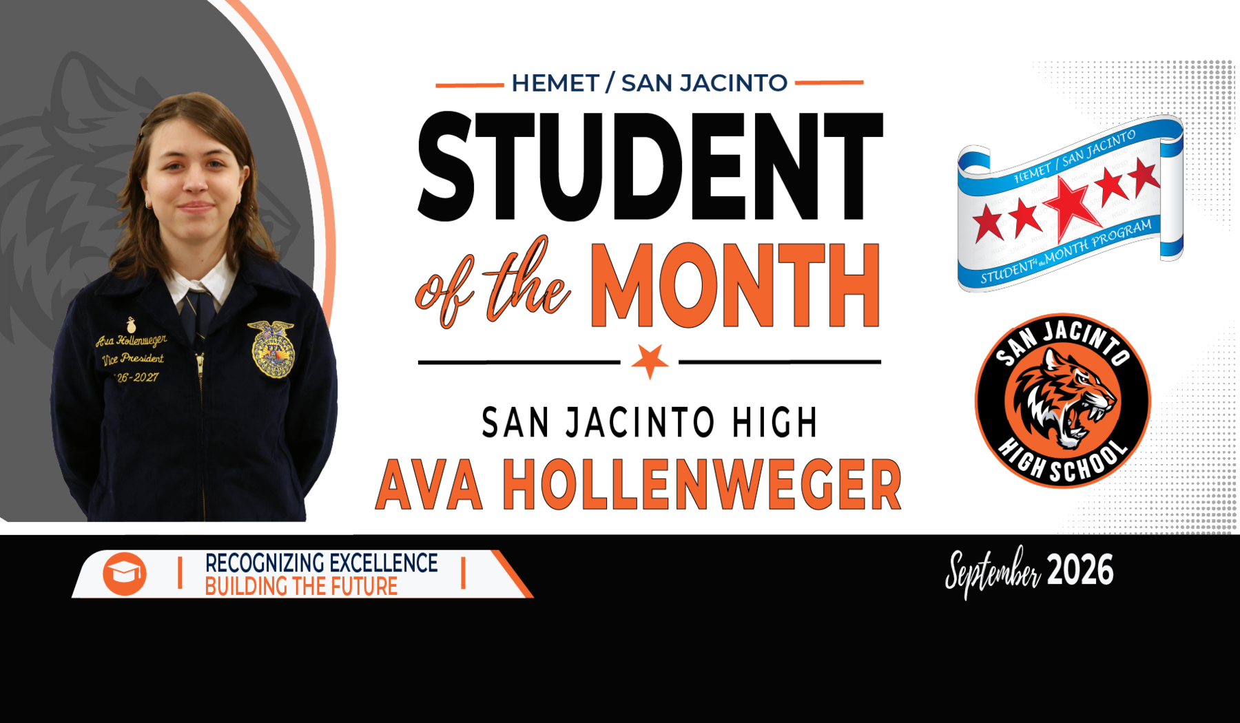 SJHS Student of the Month Ava Hollenweger