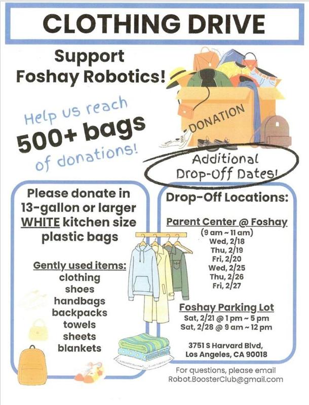 FOSHAY ROBOTICS CLOTHING DRIVE Featured Photo