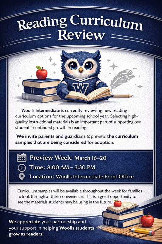 Reading curriculum samples