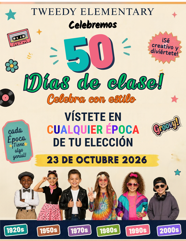 Flyer to celebrate 50 days of school