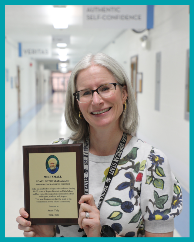 Coach Annie Tully '92 Named the Mike Small Coach of the Year for the 2024-2025 School Year Featured Photo