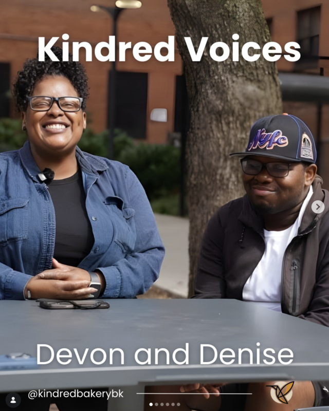 Student and parent sitting at a table