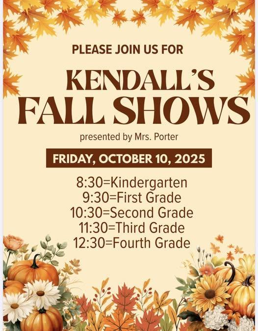 promo graphic - Kendall 2025 fall music shows
