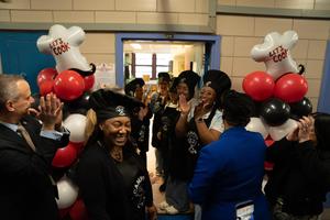 Ribbon Cutting Culinary Room Cutting