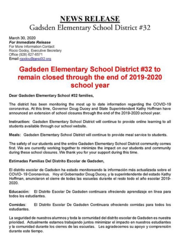 School Closure Until the End of the School Year 2019/20. Featured Photo