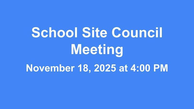 School Site Council Meeting Agenda Featured Photo