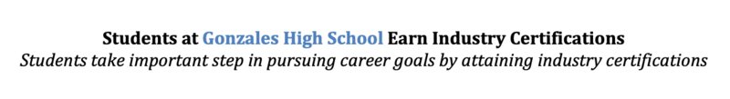 GHS students earn 126 industry certifications