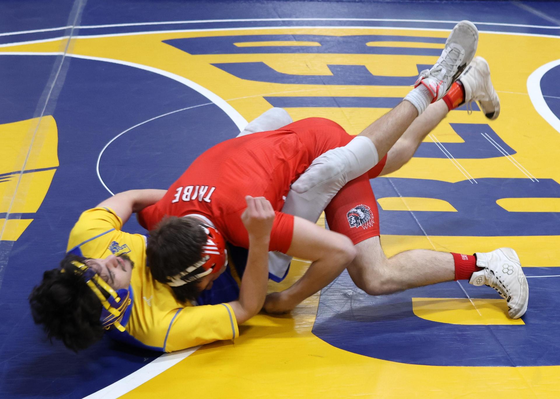 wrestlers in action at parlier
