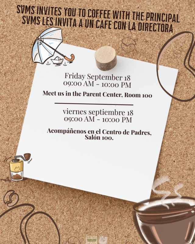 Flyer for Coffee for the Principal