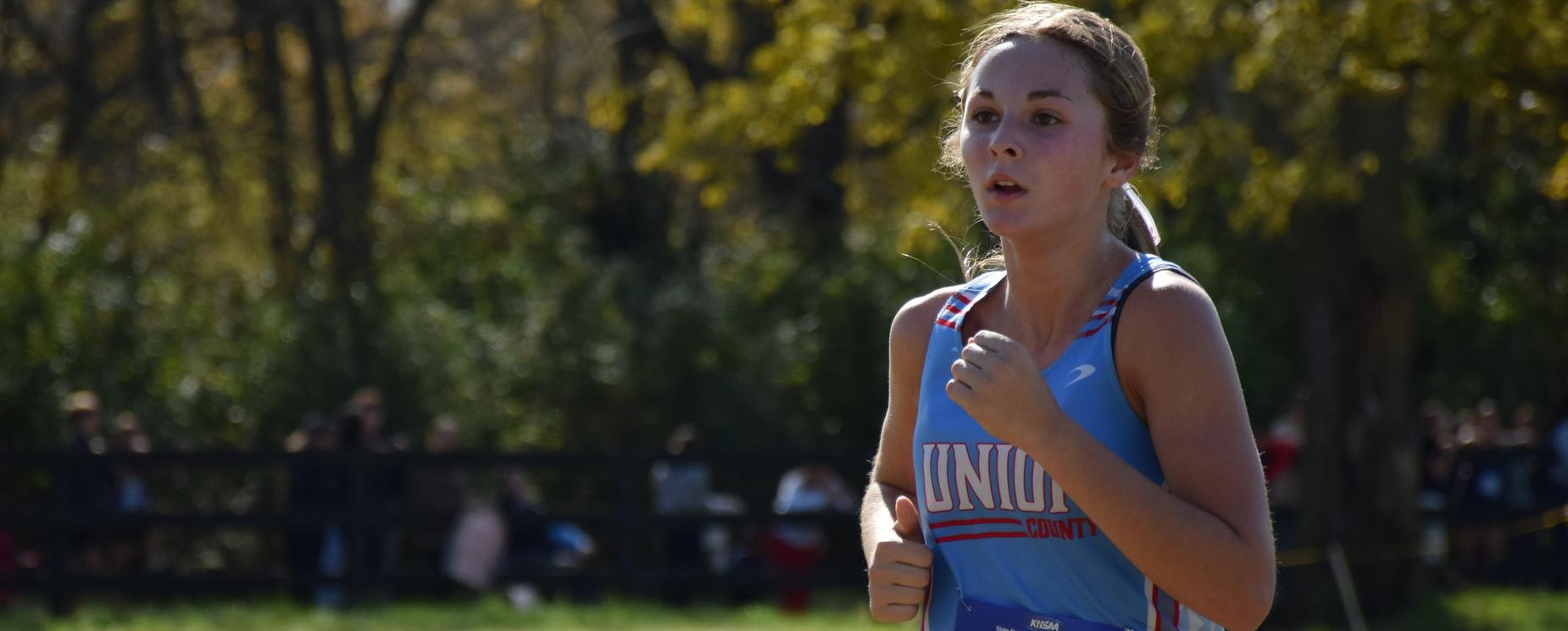 Cross country runner running