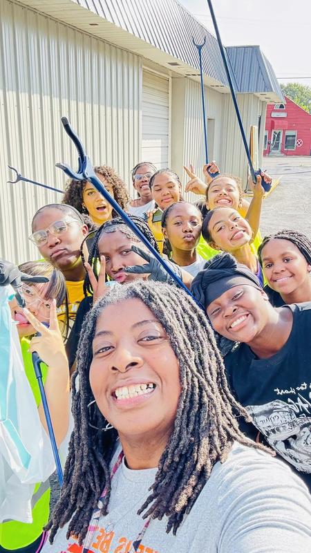 photo - MJH participants in United Way's 2025 Day of Action gather for a group selfie