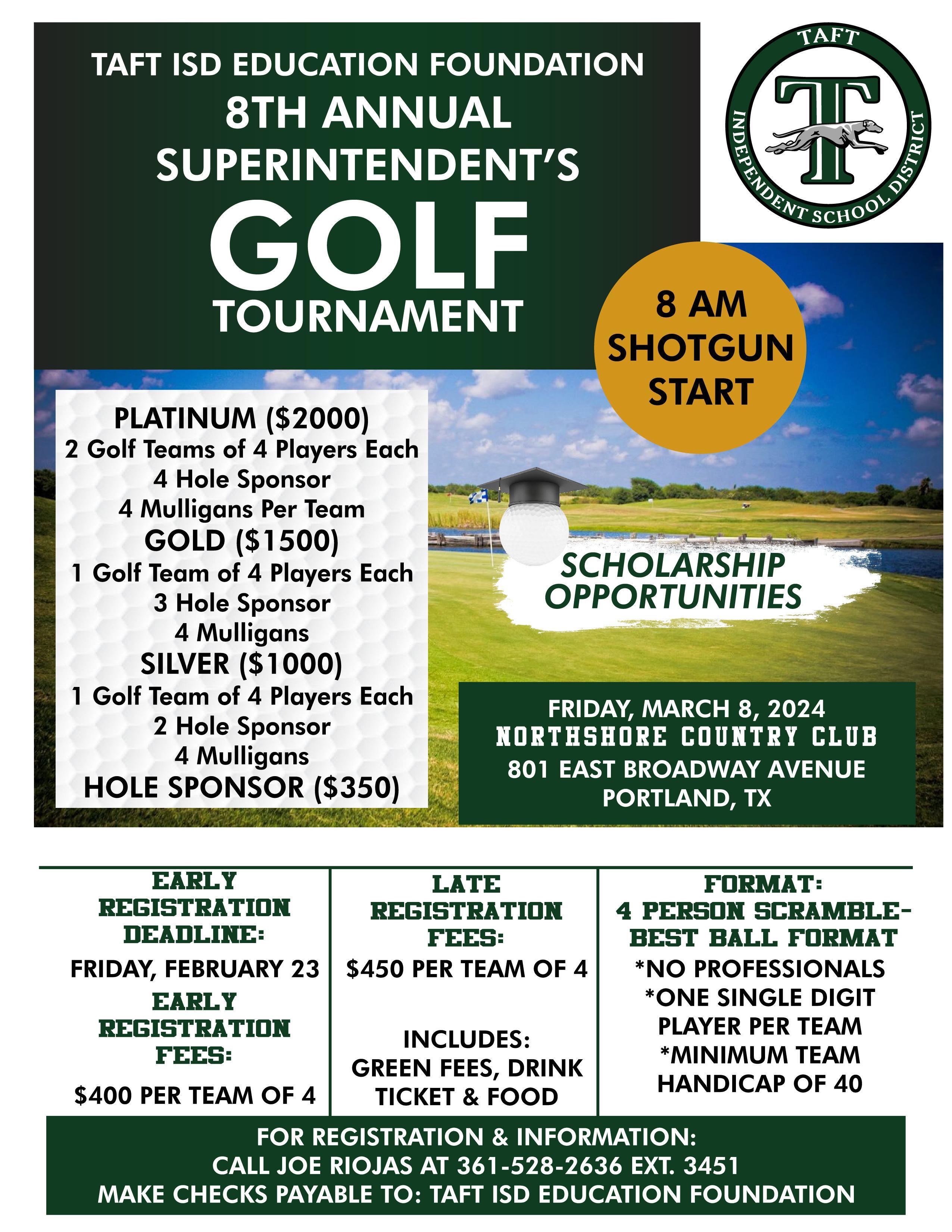 Taft ISD Education Foundation Golf Tournament Taft ISD Education