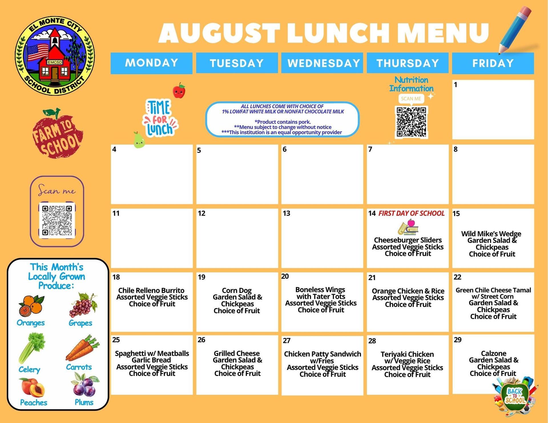 Lunch Menu
